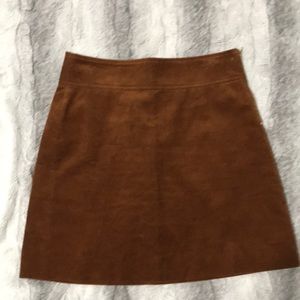 J Crew brown corduroy mini skirt size 0.  Has side zipper.